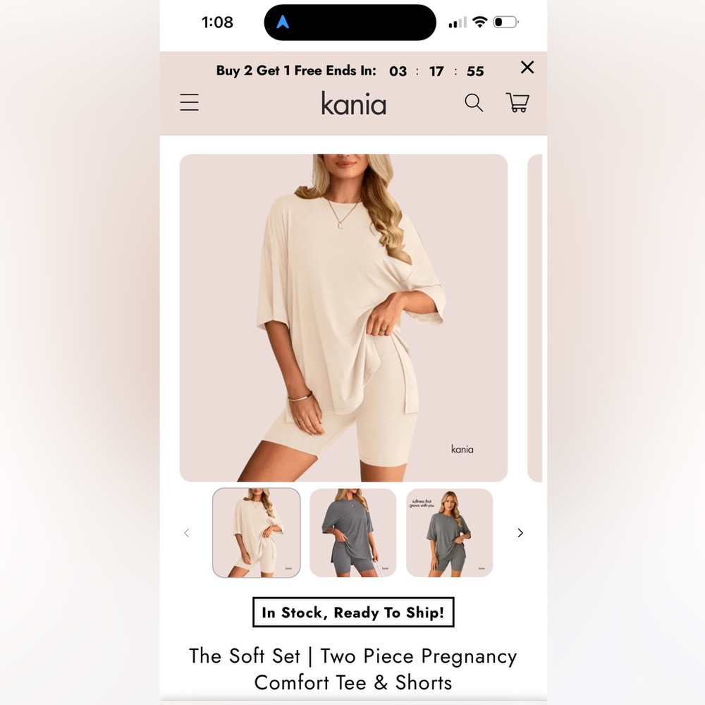 Kania Beige Two Piece Set